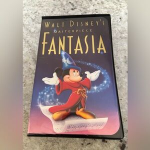 Disney Fantasia VHS Black Clamshell